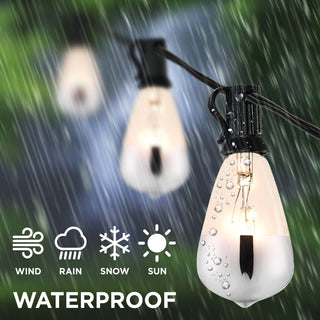 Indoor/Outdoor 10 ft. Rustic Industrial Incandescent C7 Half - JONATHAN Y