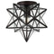 Stella 12" Moravian Star Metal/Clear Glass LED Flush Mount