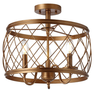 Eleanor 15" Metal LED Semi Flush Mount Ceiling Light - JONATHAN Y
