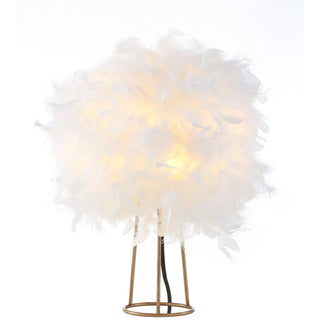 Stork 16" Feather Metal LED Table Lamp - JONATHAN Y