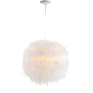 Stork 19" Feather Metal Adjustable LED Pendant - JONATHAN Y