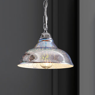 Nira 9.75" Adjustable 3D Color Burst Glass/Metal Pendant - JONATHAN Y