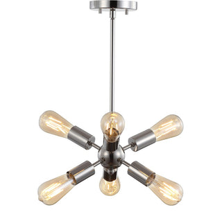 Jobs 17.5" Sputnik Metal LED Chandelier - JONATHAN Y