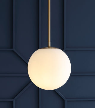 Bleecker 7.75" Metal/Glass Globe LED Pendant