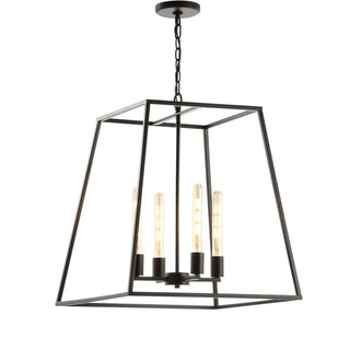 Hutson 21" Iron Modern Angled LED Chandelier - JONATHAN Y