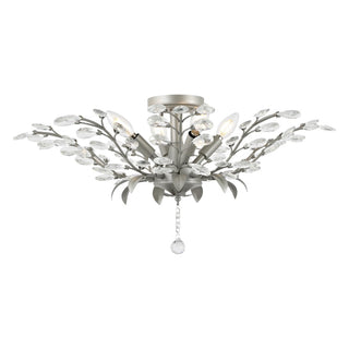 Elisana 26" ontemporary Bohemian Iron/Acrylic LED Semi Flush Mount - JONATHAN Y