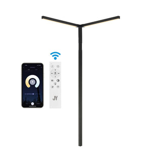 Madsen 18.25" 2-Light Modern Minimalist Iron Integrated Plug-In LED Sconce for Ceiling Corner - JONATHAN Y