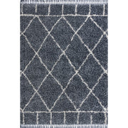 Mercer Shag Plush Tassel Moroccan Geometric Trellis Area Rug