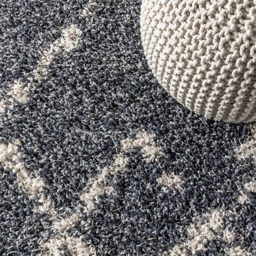 Mercer Shag Plush Tassel Moroccan Tribal Geometric Trellis Area Rug