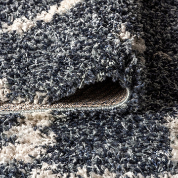 Mercer Shag Plush Tassel Moroccan Tribal Geometric Trellis Area Rug