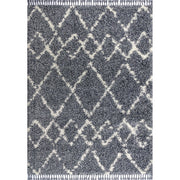 Mercer Shag Plush Tassel Moroccan Tribal Geometric Trellis Area Rug