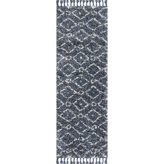 Mercer Shag Plush Tassel Moroccan Diamond Area Rug
