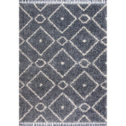 Mercer Shag Plush Tassel Moroccan Diamond Area Rug