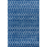 Moroccan Hype Boho Vintage Diamond Area Rug Blue/White