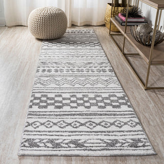 Imlil Tribal Geometric Stripe Area Rug