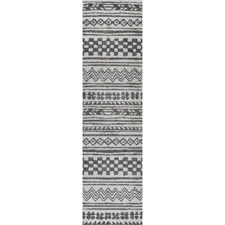 Imlil Tribal Geometric Stripe Area Rug