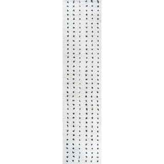 Pele Modern Geometric Dot Shag Area Rug