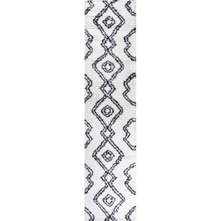 Deia Moroccan Style Diamond Shag Area Rug