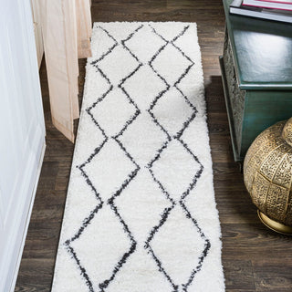 Catala Moroccan Diamond Shag Area Rug