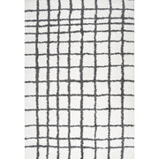 Arenal Geometric Grid Shag Area Rug