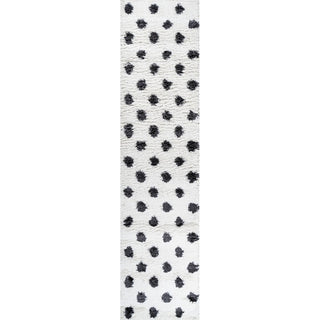 Pere Modern Charcoal Dot Shag Area Rug