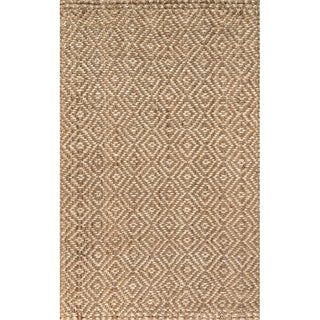 Hira Hand Woven Diamond Chunky Jute Area Rug