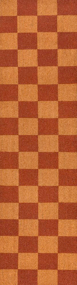 Porter Classic Farmhouse Checkered Coir Area Rug