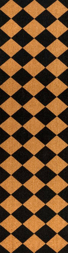 Paige Modern Classic Diamond-patterned Coir Area Rug