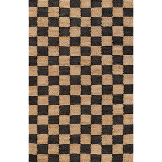 Theo Modern Farmhouse Woven Jute Checkerboard Area Rug