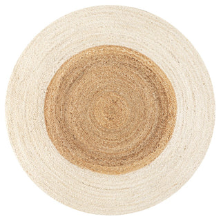 Oceana Two-tone Boho Jute Circle Area Rug