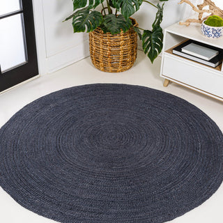 Zara Braided Coastal Cottage Round Jute Round Rug