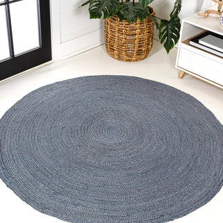 Zara Braided Coastal Cottage Round Jute Round Rug