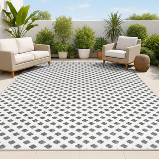 Rabat High-low Pile Mini-diamond Trellis Area Rug