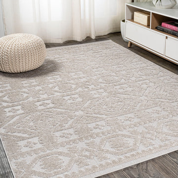 Citta High-low Pile Mediterranean Tile Area Rug