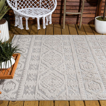 Citta High-low Pile Mediterranean Tile Area Rug