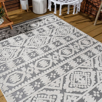 Citta High-low Pile Mediterranean Tile Area Rug