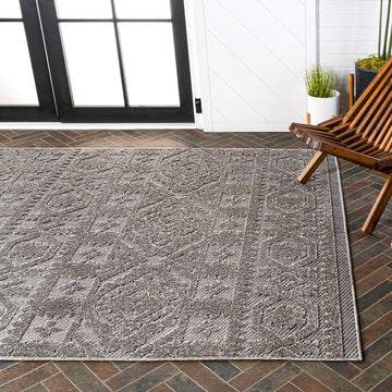 Citta High-low Pile Mediterranean Tile Area Rug