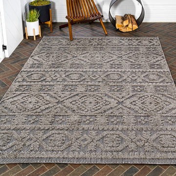 Citta High-low Pile Mediterranean Tile Area Rug