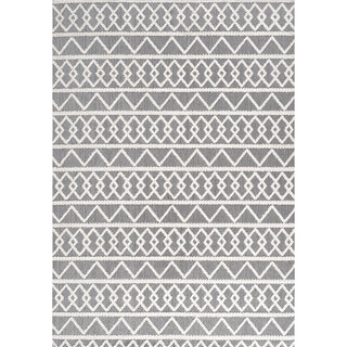 Aylan High-low Pile Knotted Trellis Geometric Indoor/outdoor Area Rug