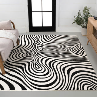 Maribo Abstract Groovy Striped Area Rug