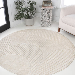 Nordby Geometric Arch Scandi Striped Area Rug