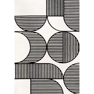 Nordby Geometric Arch Scandi Striped Area Rug