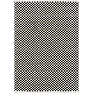 Finn High-Low Modern Minimalist Checkered Monotone Indoor/Outdoor Area Rug