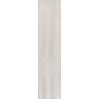 Sofia High-Low MidCentury Modern Arch Stripe Two-Tone Indoor/Outdoor Area Rug