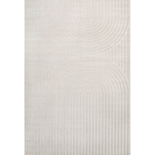 Sofia High-Low MidCentury Modern Arch Stripe Two-Tone Indoor/Outdoor Area Rug