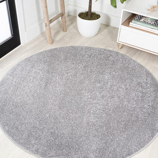 Haze Solid Low-pile Area Rug Gray