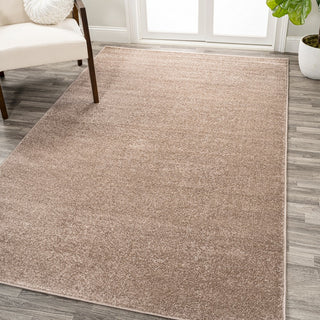 Haze Solid Low-pile Area Rug Beige