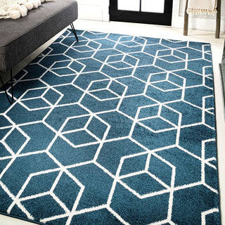 Tumbling Blocks Modern Geometric Area Rug 2
