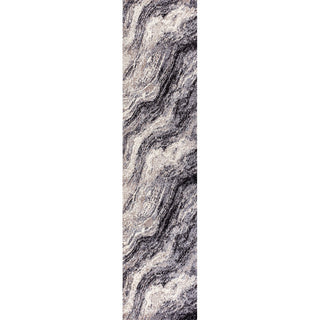 Kassia Contemporary Glam Abstract Marble Area Rug