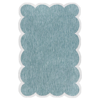 Alice Classic Cottage Two-tone Scalloped Indoor/Outdoor Area Rug